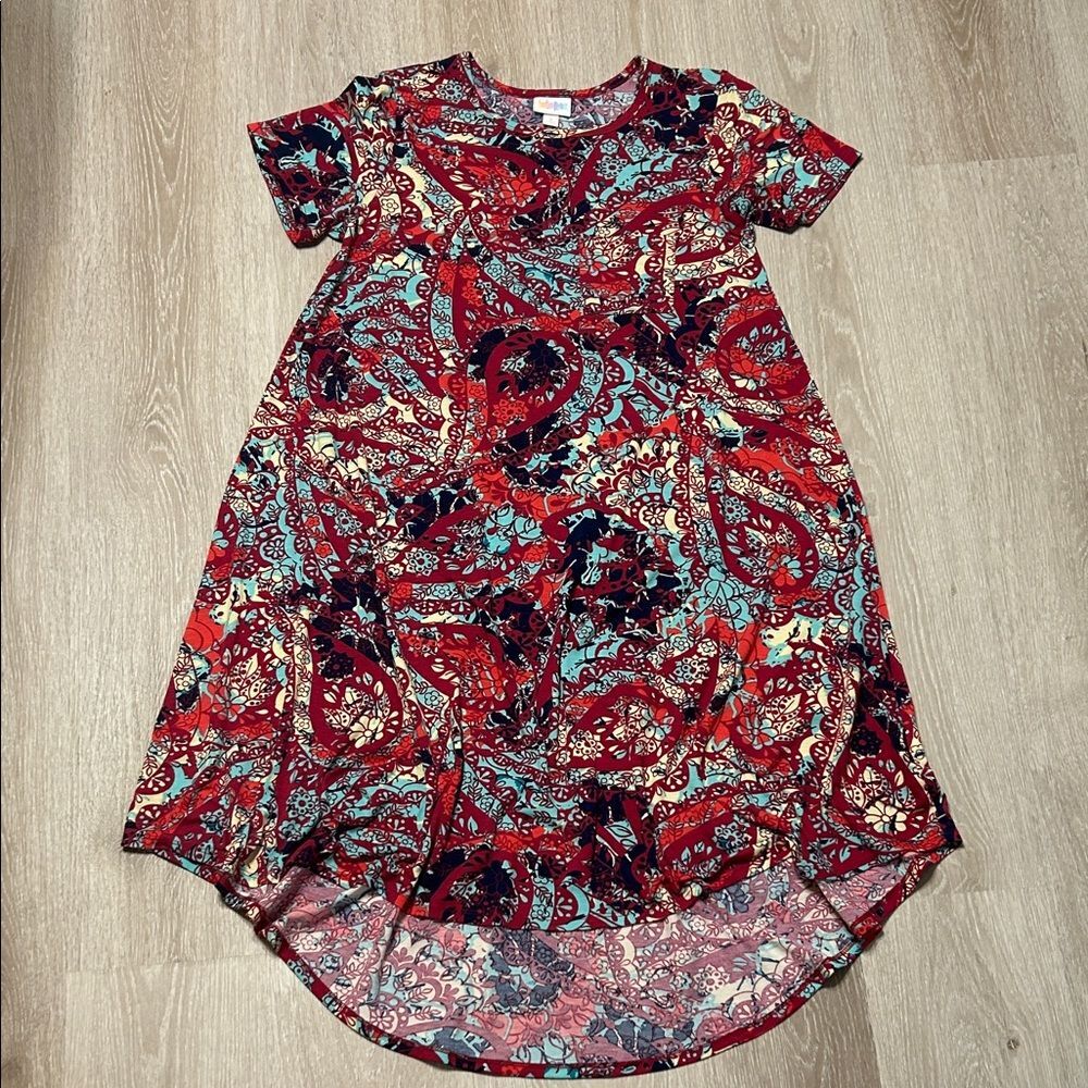 LulaRoe Carly Swing T Shirt Casual High Low Dress